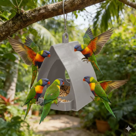 📢📢50% OFF !! ⏰Hanging Bird Feeder for Garden with Roof🐦