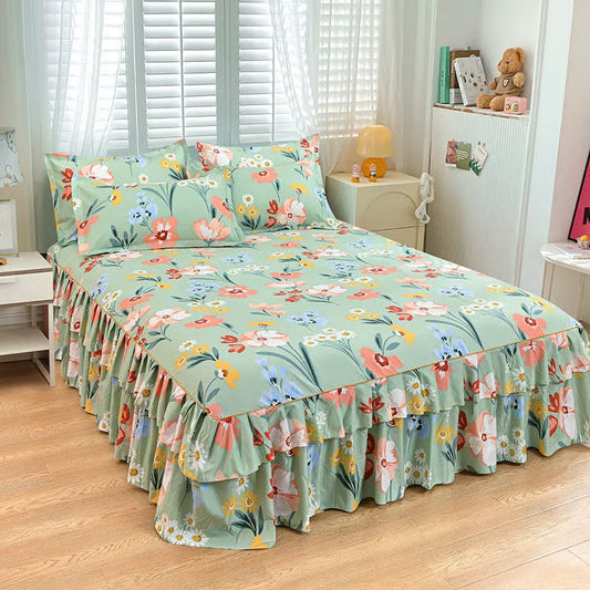 ⏳Limited-time 50% off⏰3-Piece Ruffled Bed Skirt Set🛏️