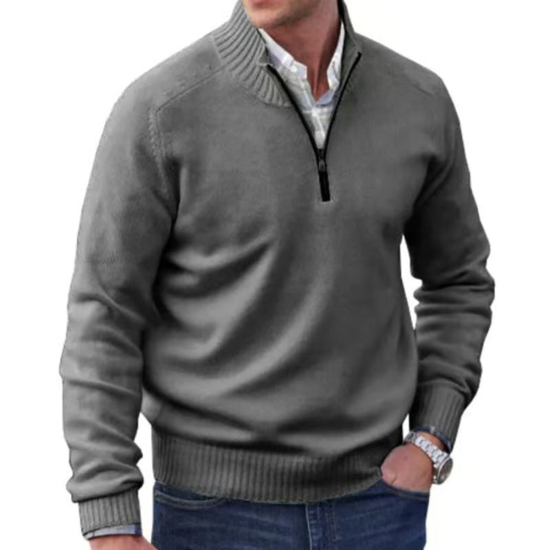Men's Zipper Basic Sweater