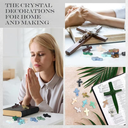 ✝️50 Piece Handmade Natural Crystal Crosses