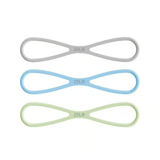 8-Shaped Silicone Resistance Band with Massage Grip