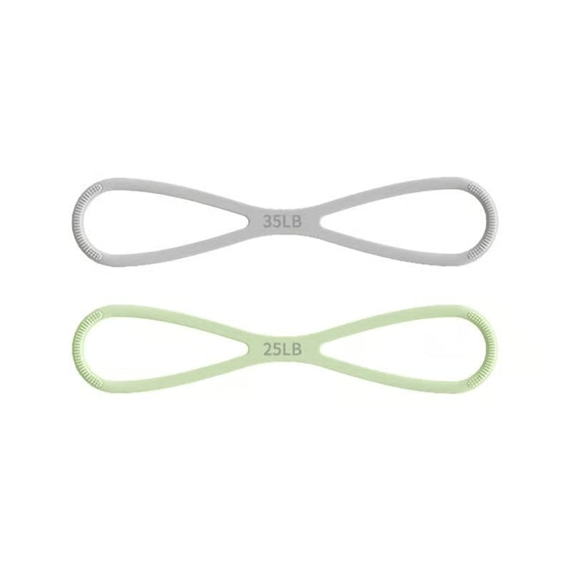 8-Shaped Silicone Resistance Band with Massage Grip