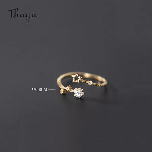 925 Silver Diamond Star Ring