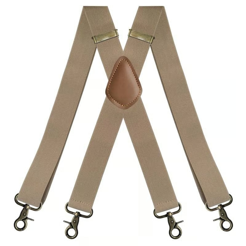 📏 Adjustable Work Suspenders | Classic X-Back Support