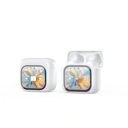 AI Translator Earbuds with Smart Display
