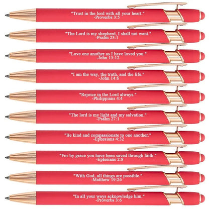 Bible Verse Ballpoint Pen Set (10PCS)