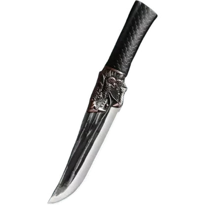 🔪Bone-cutting knife with dragon decoration and scabbard🍽️