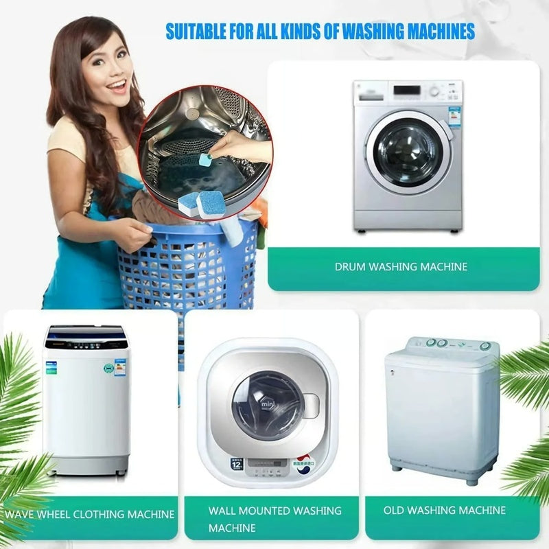 🧼 BUY 2 GET 3 FREE! ✨ Washing Machine Deep Cleaner Tablets – Eliminates 99% Germs, Removes Odors & Prevents Mold 🧽