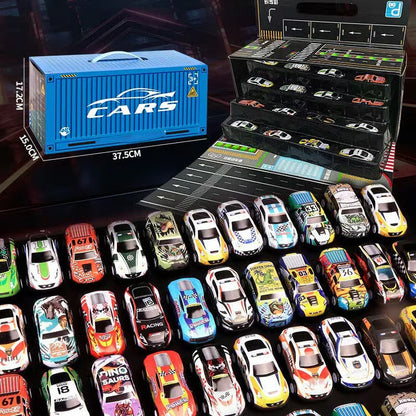 🎅Christmas promotion 49% OFF🎁48 Mini Pull-Back Cars with Built-In Garage Set