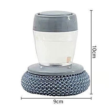 🧽 Comfort Grip Soap Dispensing Kitchen Scrub