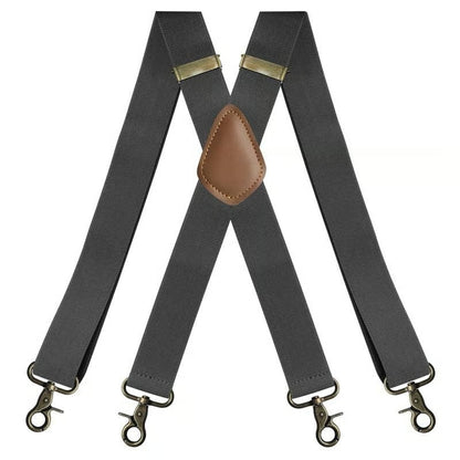 💼 Comfortable 4‑Clip Work Suspenders for Men
