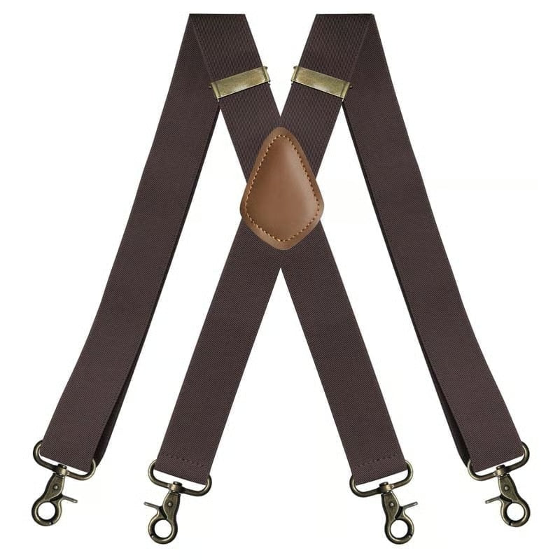 💼 Comfortable 4‑Clip Work Suspenders for Men