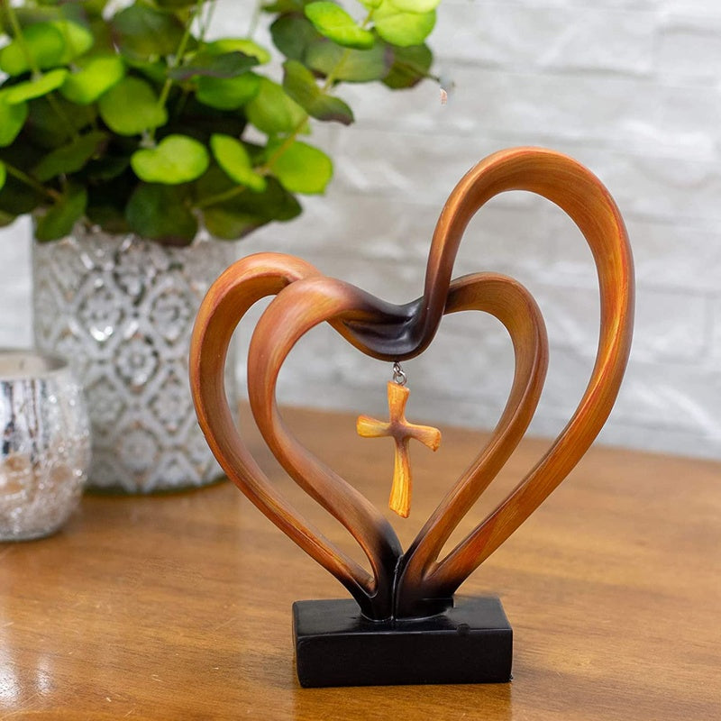 🔥 Easter Jesus Entwined Hearts Cross💞