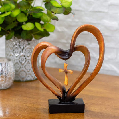 🔥 Easter Jesus Entwined Hearts Cross💞