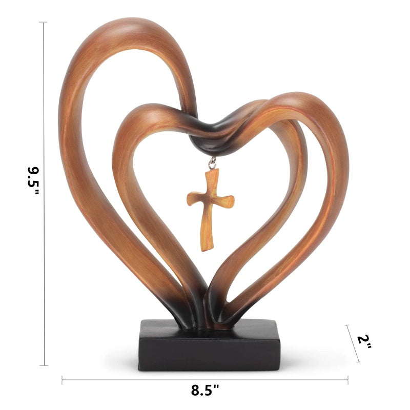 🔥 Easter Jesus Entwined Hearts Cross💞