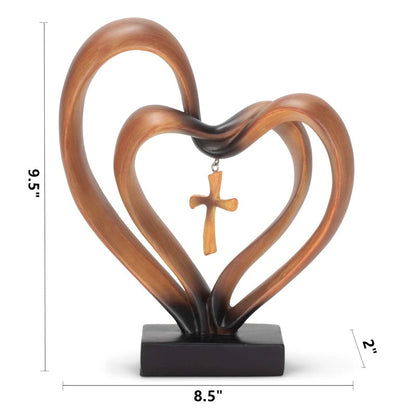 🔥 Easter Jesus Entwined Hearts Cross💞