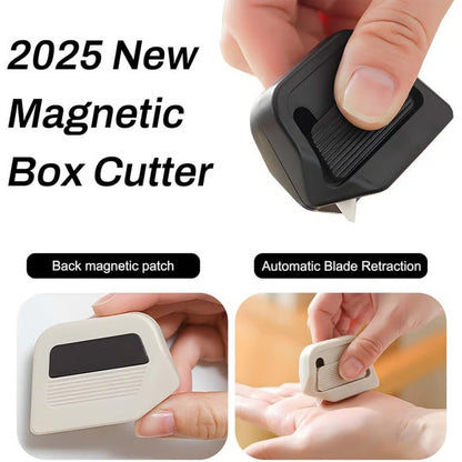 🏆Flash Sale⚡ 50K+ SOLD! Almost Gone-💥Magnetic Retractable Box Cutter - Safety Lock Utility Knife with Built-in Magnet for Easy Storage & Quick Access