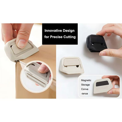 🏆Flash Sale⚡ 50K+ SOLD! Almost Gone-💥Magnetic Retractable Box Cutter - Safety Lock Utility Knife with Built-in Magnet for Easy Storage & Quick Access