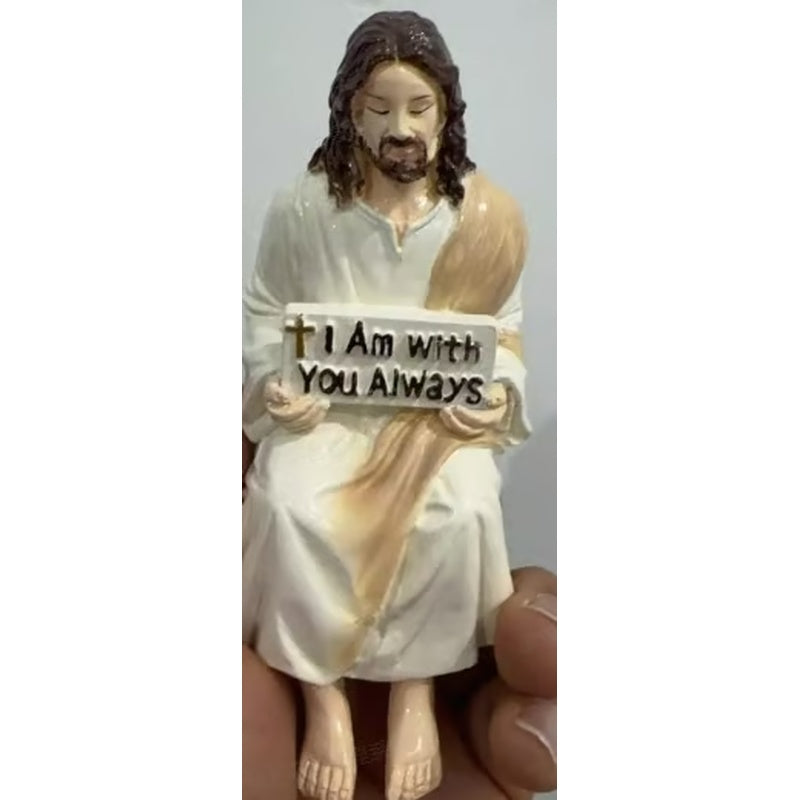 ✨Handcrafted Jesus Figurine✝️Serene Desk Companion🙏
