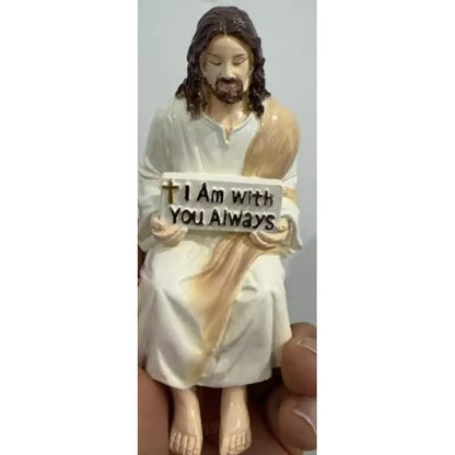 ✨Handcrafted Jesus Figurine✝️Serene Desk Companion🙏