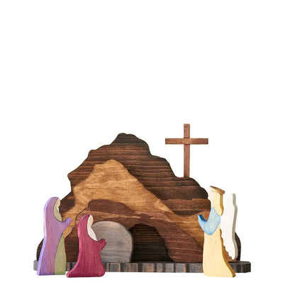 ❤️Handmade Jesus Tomb-Easter Scene Wooden Decoration