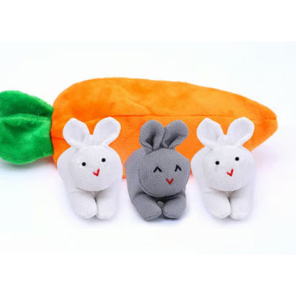🎁 Hide-and-Seek Bunnies in Carrot Pouch