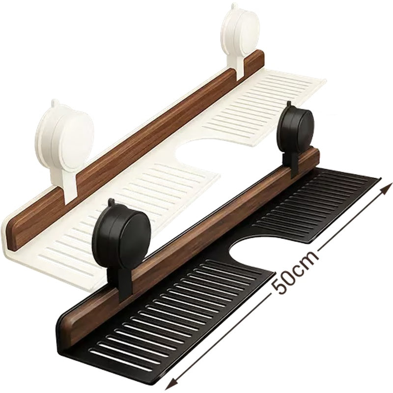 🔥Hot selling💥 Walnut Bathroom, Kitchen Suction Cup Shelf