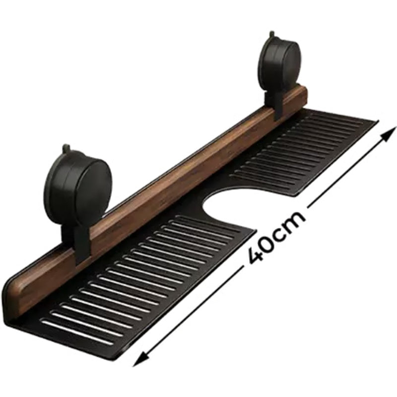 🔥Hot selling💥 Walnut Bathroom, Kitchen Suction Cup Shelf