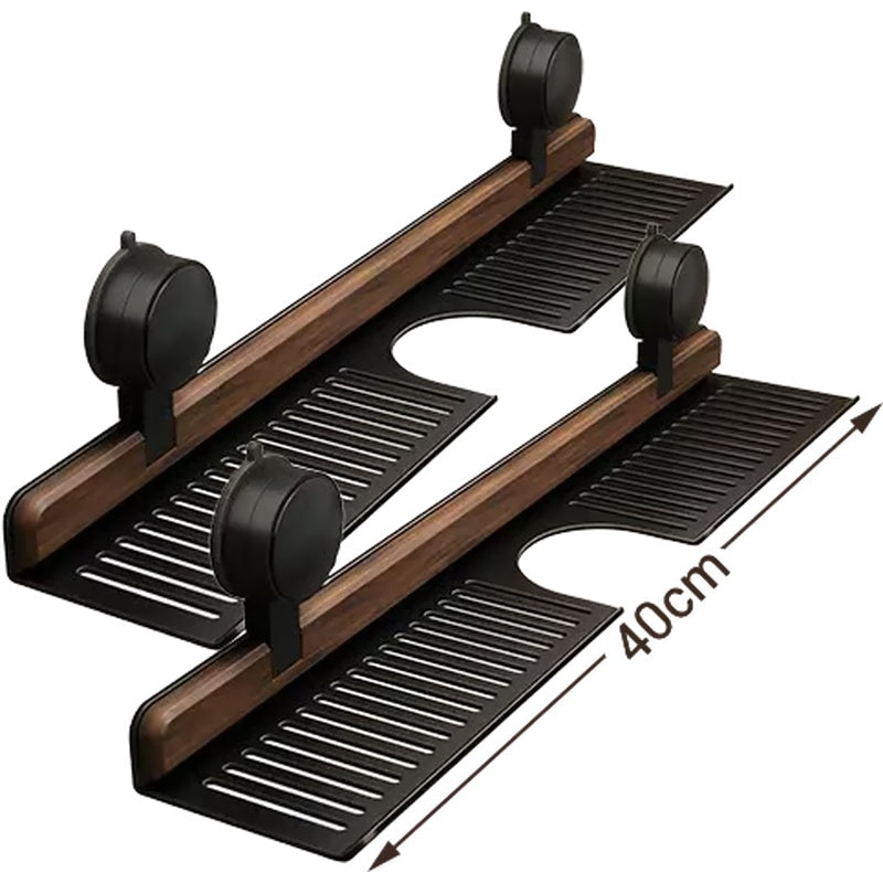 🔥Hot selling💥 Walnut Bathroom, Kitchen Suction Cup Shelf
