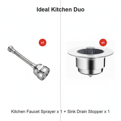Kitchen Faucet with 360° Swivel Handheld Spray