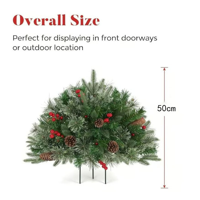 Lighted Artificia Christmas Pots
