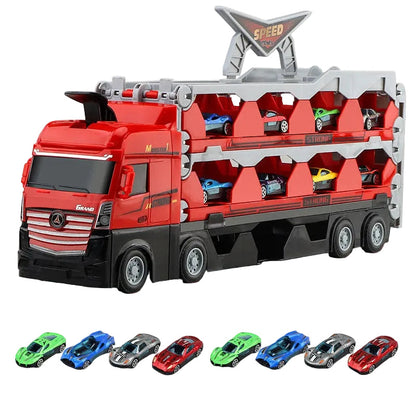 🔥Mega Hauler Truck With Ejection Race Track