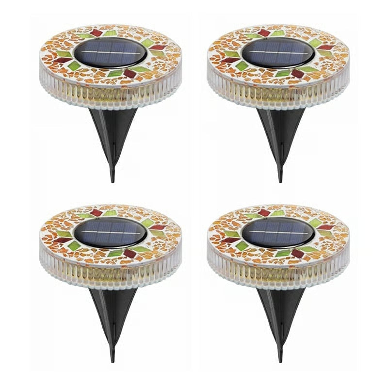 Mosaic Solar Disk Lights