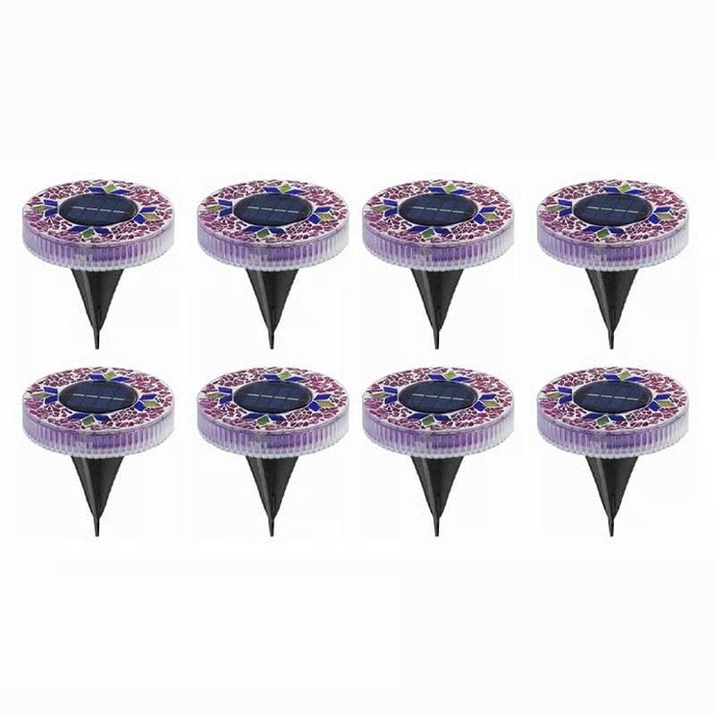 Mosaic Solar Disk Lights