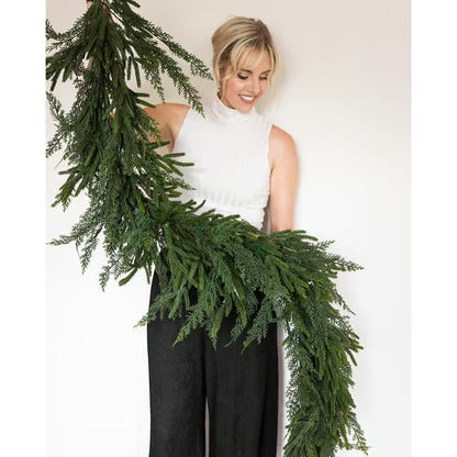 ✨Natural Christmas Greenery - Norfolk Pine Garland🌲