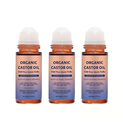 Organic Golden Castor Oil Roll-On with Rose Quartz
