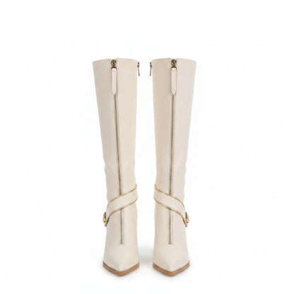 ❄️Winter-Specials❄️Pointed Toe Chunky Heel Knee High Boots